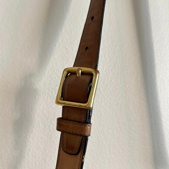 Vintage Tan Leather Coach Legacy Fold Over Shoulder Bag/Cross-Body - Picture 6 of 8